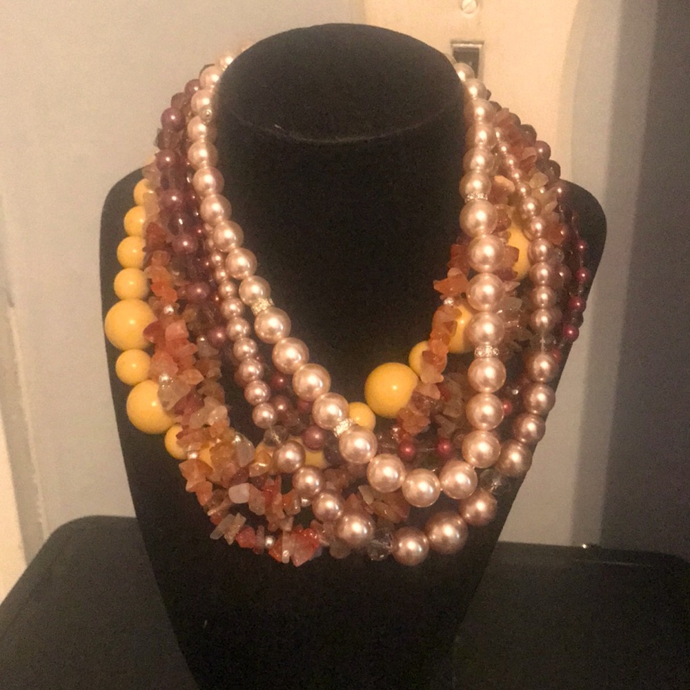 Bundle of SIX nice beaded necklaces